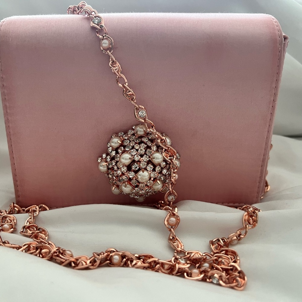 Ted Baker mini rose gold chain crossbody purse